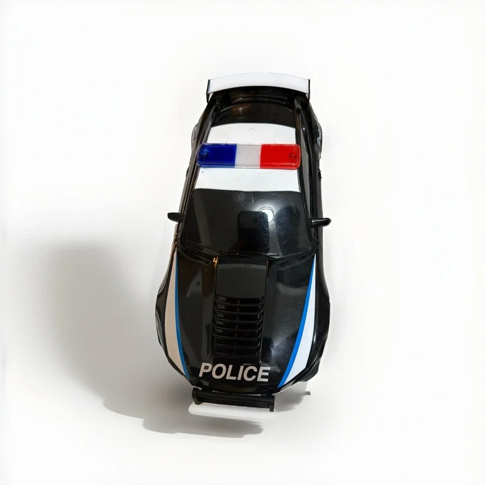 Police Car Toy Sports Car Black White with Lights Sound Diecast Kids Boys